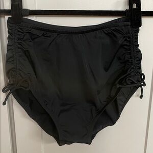 Ruched Swim Brief, black, size 10, #1